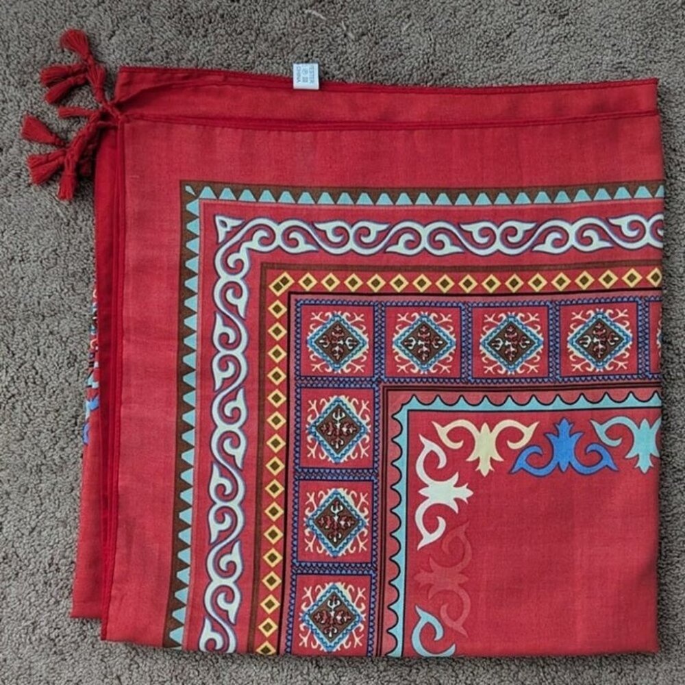 Red Scarf Wrap Shawl Polyester New Size 70 x 34 inches